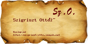 Szigriszt Ottó névjegykártya