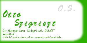 otto szigriszt business card